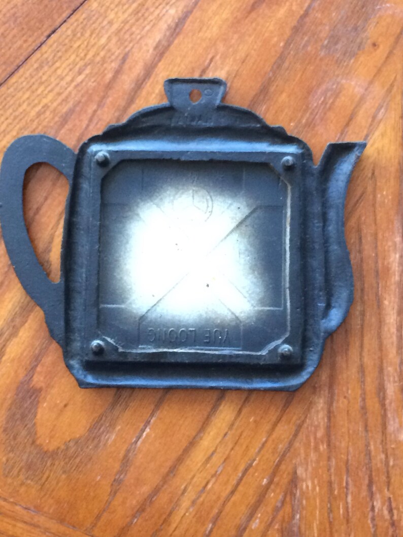 Teapot Shaped Black Metal Trivet Citrus Tile Taiwan Etsy