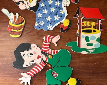 vintage Dolly Toy Co. - Décoration murale pin up Jack & Jill - Chambre de bébé - Mother Goose