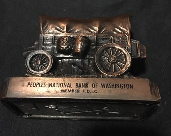 Vintage Peoples National Bank of Washington, Member F.D.I.C. / Banthrico Covered Wagon Bank