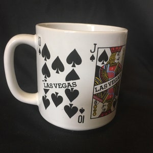 Taza de Spade Royal Flush Las Vegas - Souvenir - Sin marcar