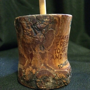 Wooden Toothpick Holder ~  Souvenir Tombstone Arizona ~Rustic Decor