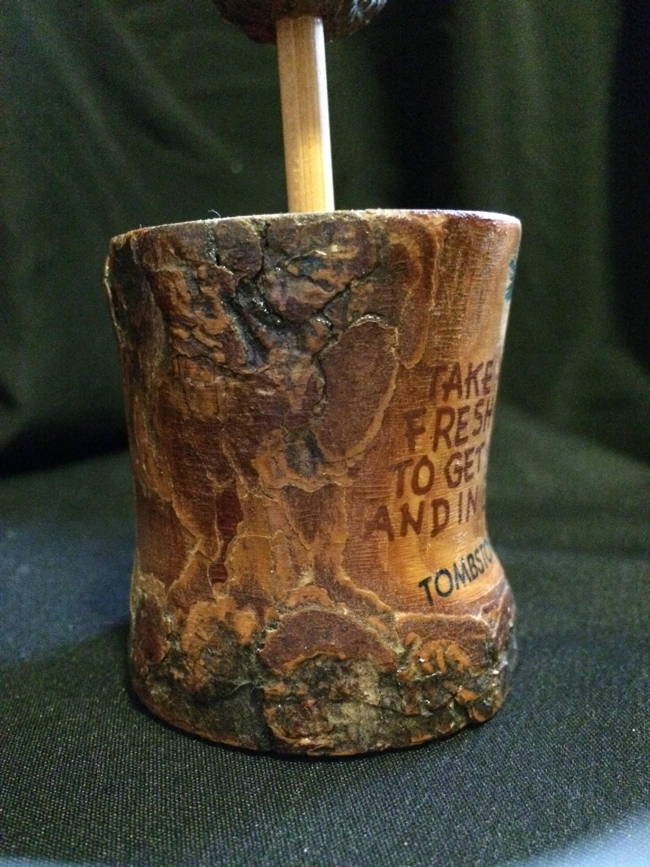 Wooden toothpick holder Souvenir Tombstone Arizona Rustic Etsy