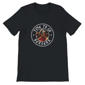 Viking Berserker T-Shirt | Warrior Biting Shield Tee | Norse Mythology Gift | Unique Handmade Graphic T-shirt