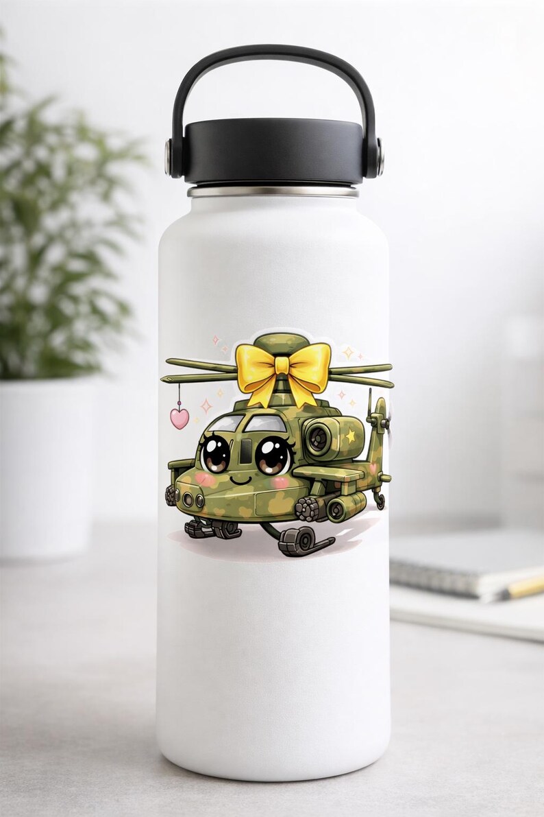 Hallie the Helicopter Sticker - Etsy