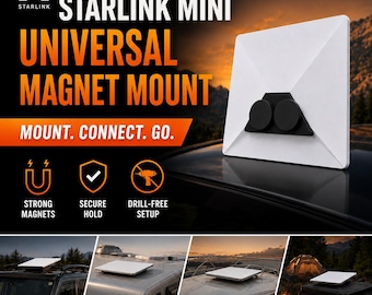 Universal Magnetic Mount for Starlink Mini | Low-Profile Flush Mount