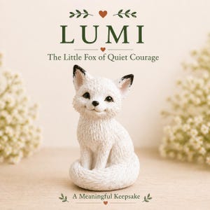 Lumi Little Fox Figurine: Quiet Courage Keepsake with Story Card