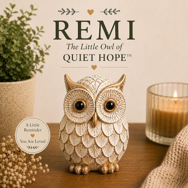 Remi Little Owl Figurine – Quiet Hope Encouragement Keepsake (4-5" Tall)