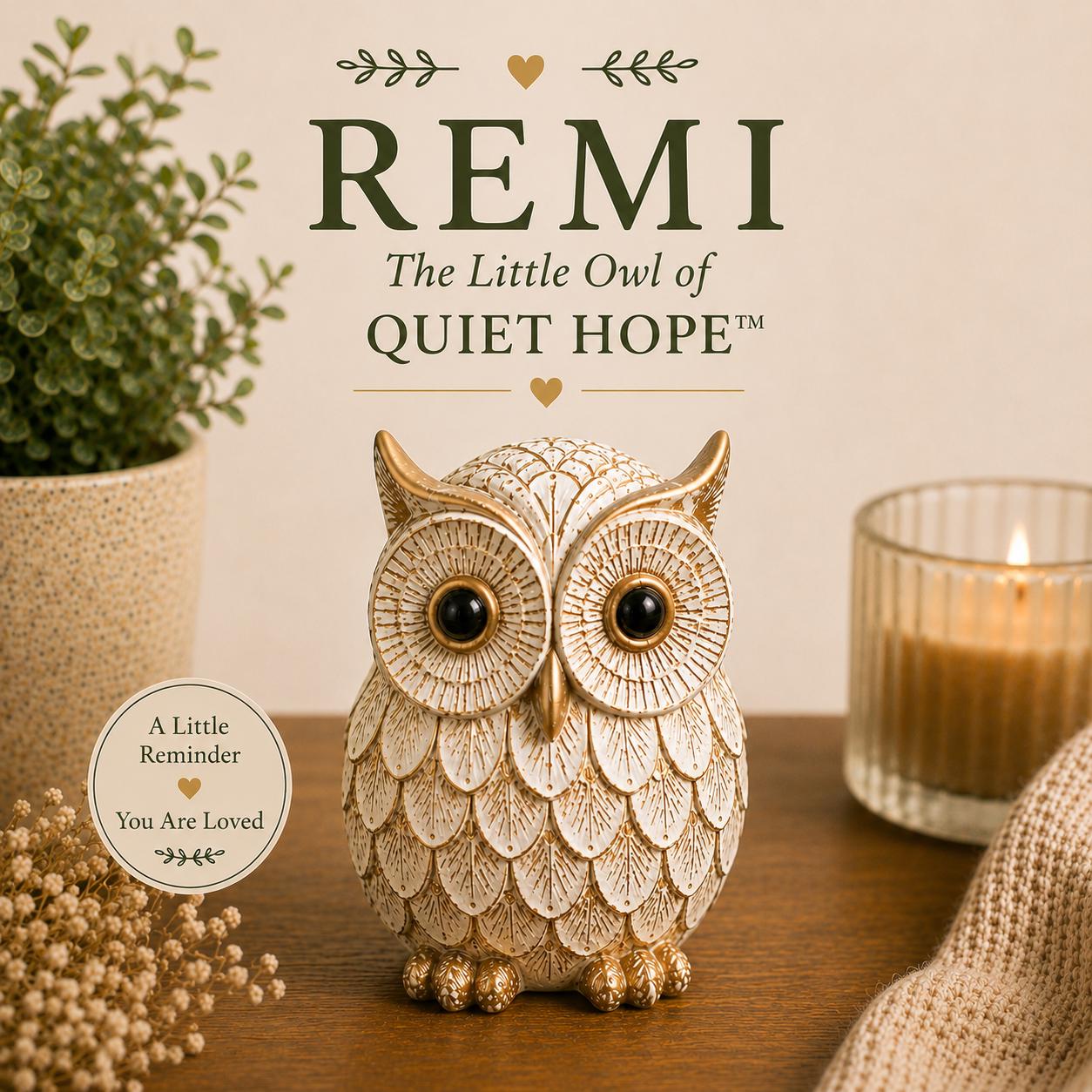 Remi Little Owl Figurine &ndash; Quiet Hope Encouragement Keepsake (4-5" Tall)