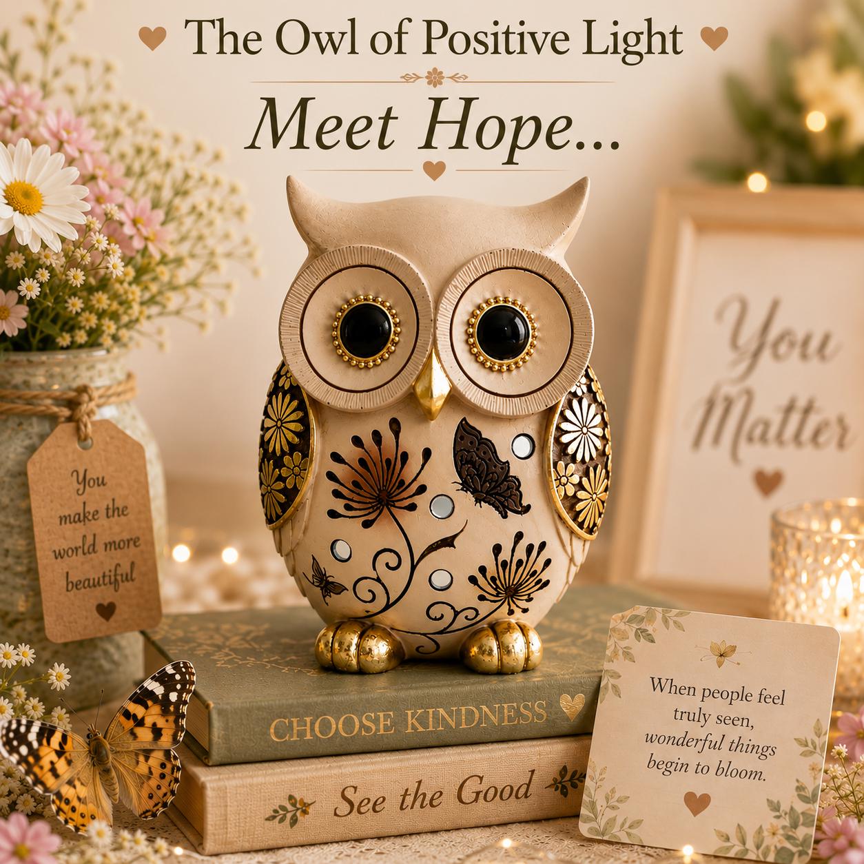 Hope Owl Figurine | Meaningful Gift for Teachers, Mentors & Kind Hearts | Heirloom Owl Keepsake