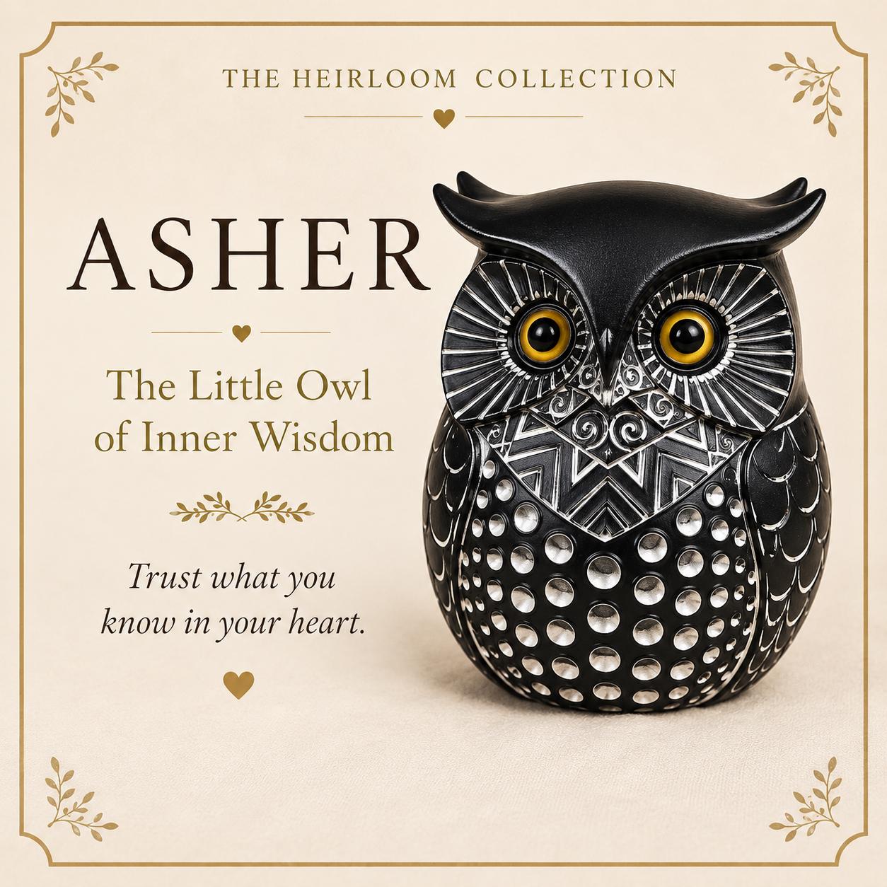 Asher Owl Figurine | Inner Wisdom Keepsake, Heirloom Collection