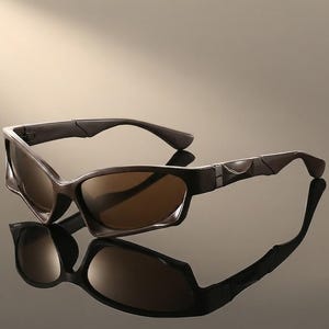 Y2K Cyber Sports Goggles | Futuristic Shield Sunglasses | Silver Punk Mirror Shades | 2000s Rave Streetwear Eyewear