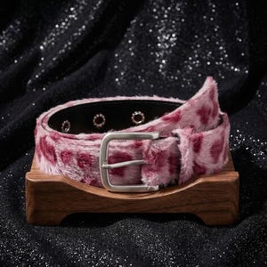 Leopard fur belt - Etsy 日本