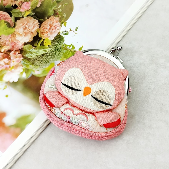 Small Coin Purse Little Owl Purse Mini Clutch Purse Earphone