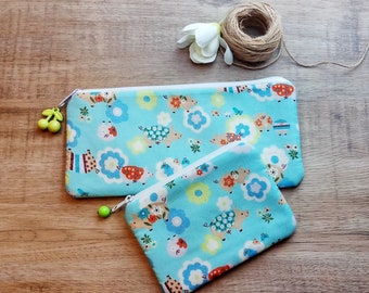 Juego de 2: Estuche largo con cremallera, Estuche para lápices, Estuche para cargador, Neceser, Estuche pequeño con cremallera, Monedero (PS-7)