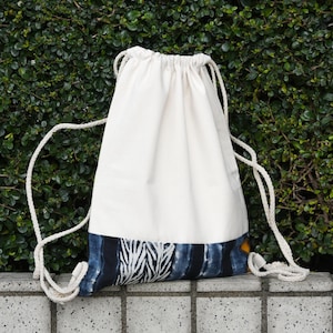 Kordelzugbeutel/ Baumwollrucksack/ Zugbeutel/ handgemachter Rucksack/ Turnbeutel/ Schwimmbeutel ~ (B203) RS