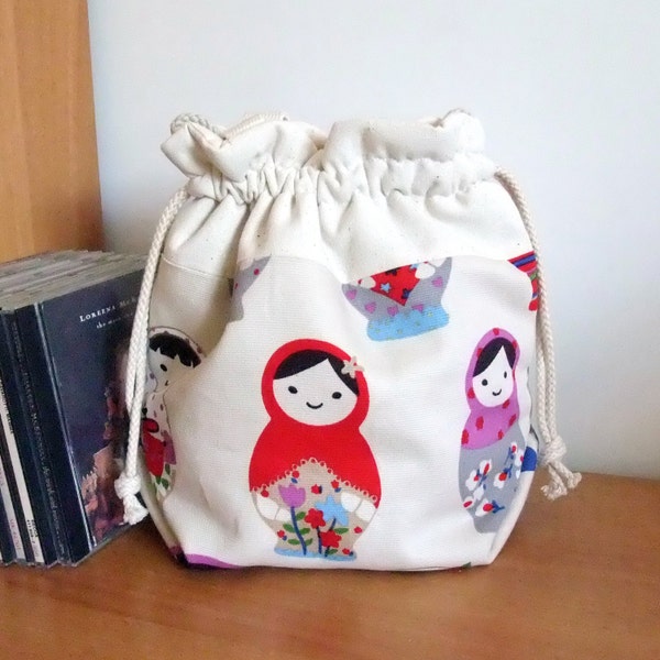 Sac à main 3 en 1 / sac à bandoulière / sac à bandoulière ~ Poupées russes Matryoshka (A1)