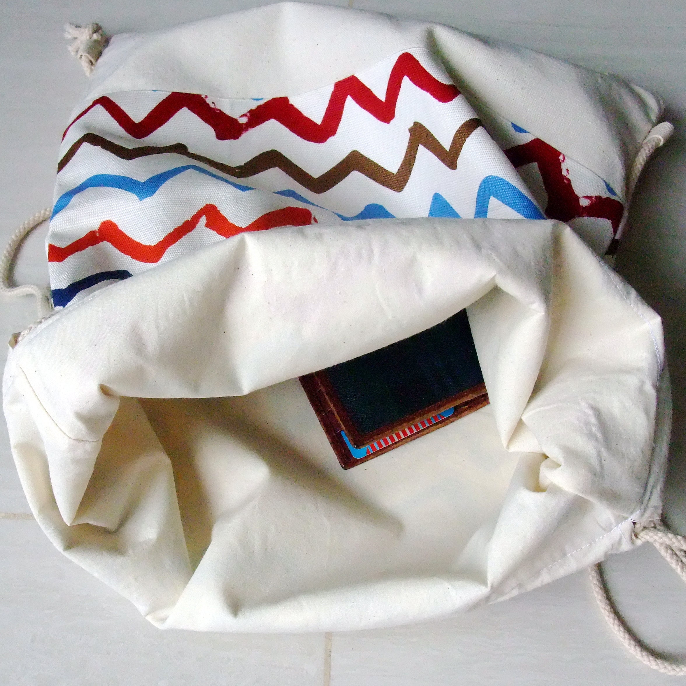 【BAON】25SS★ [BAONHAUS] Repetz Cotton Dot String Backpack Drawstring Backpack/ Cotton Backpack/ Drawstring Bag