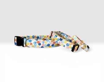 Orange and Blue Polkadot Pet Collar