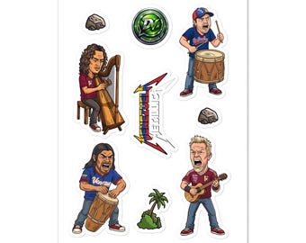 Metallica-Aufkleberbogen im venezolanischen Stil