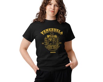 Venezuela Vintage Heritage Crest Unisex Classic T-Shirt – Venezolanischer Stolz & Klassisches Emblem von Mérida