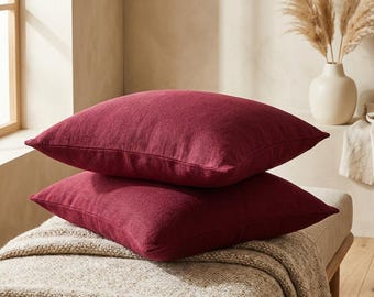 Funda de almohada de lino 100% natural, fundas de almohada de lino personalizadas, funda de almohada de lino europeo, fundas de almohada de lino hechas a mano, fundas de cojín de lino