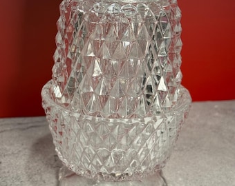 Vintage Indiana Klarglas Diamant Punkt