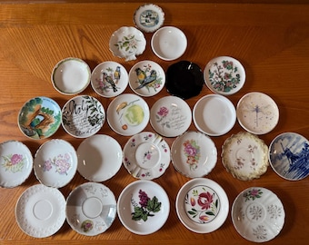 Vintage Butter Pat Dishes, Cottagecore Floral Porcelain, Miniature Plates (Assorted)