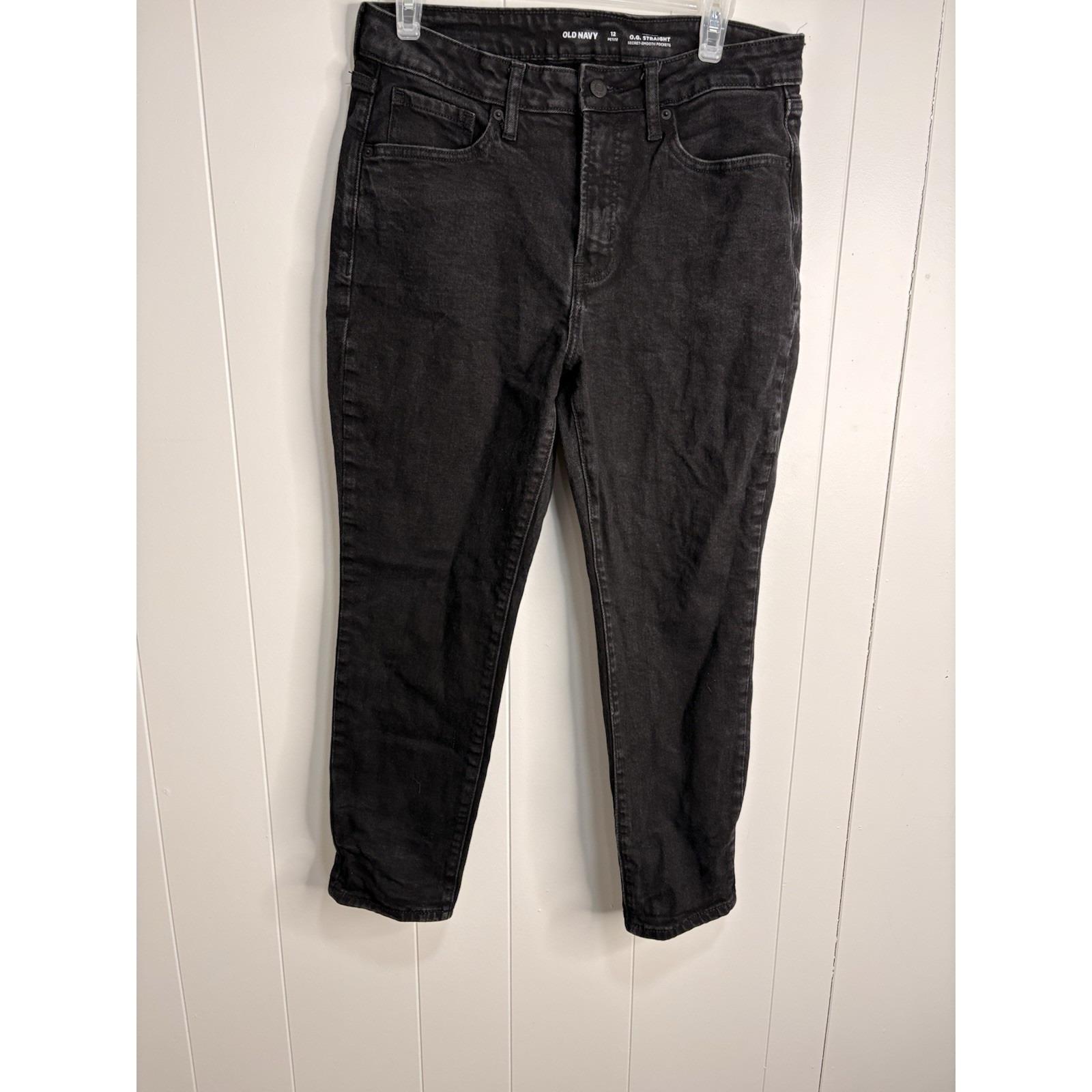 Jean Old Navy Taille Haute - Cheville, Délavé Foncé, Bord Brut - Femme - Neuf