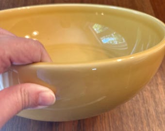 Pottery Barn Sophia Yellow 12-inch large salad serving bowl. Handcrafted in Portugal, discontinued pattern
