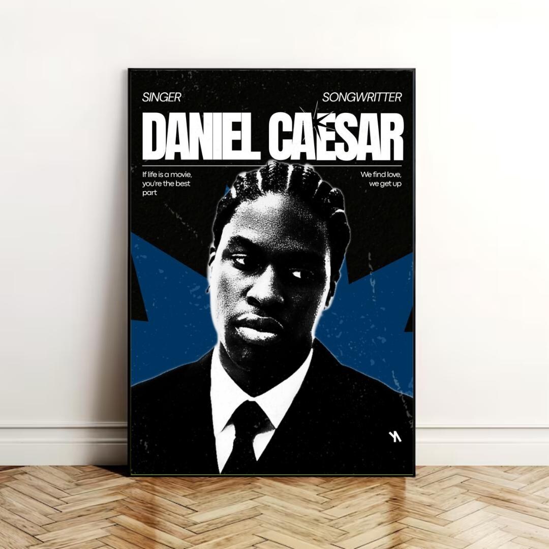 Daniel Caesar R&B Soul Music Poster | Minimalist Album Style Wall Art ...