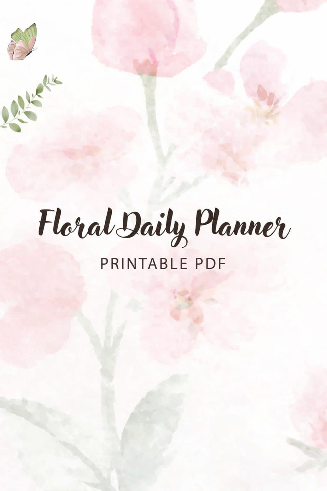 Floral Daily Planner Printable – Daily Planner PDF – Minimal ...