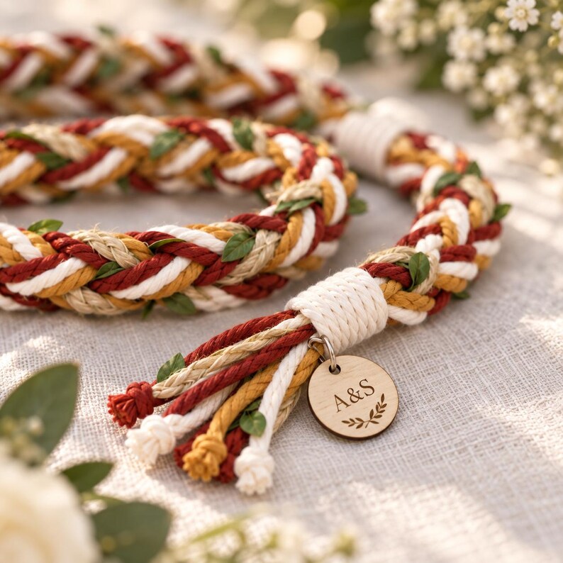 Custom Handfasting Cord With With 3 Colors, Wedding Ceremony Braid ...