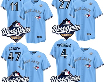 Personalized Blue Jays 2025 World Series Blue Jersey, Custom Name Number, Embroidered Gift
