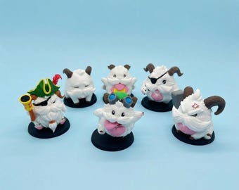 Tcg Poro inspirierte Mini-Figur | 1 Zufälliges Design von 6 |  Siegpunktzähler für Rift-gebunden | Tischaufsteller