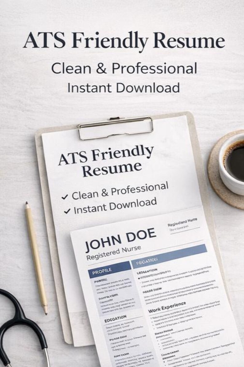 Clean Resume Template | ATS Friendly CV | Minimal Professional Resume ...
