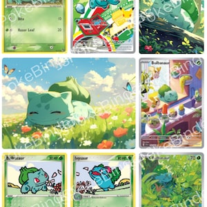 Carpeta Pokémon Método Michi Página con temática de Bulbasaur - Impresión digital
