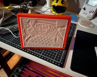 Custom 3D Printed Lithophane: Cherished Pet, Friend, Family Memorial Art