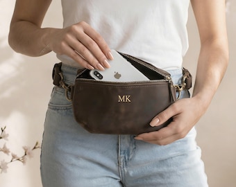 100% echt leren heuptas, leren heuptasje vrouwen, gepersonaliseerd leren heuptasje, leren heuptas, leren telefoontas, leren heuptas