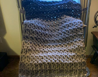 Soft Crochet Blanket, 30" X 57"