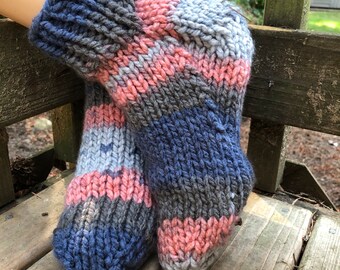 Slipper Socks, hand knitted