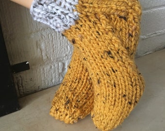 Slipper Socks, hand knitted