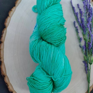 Sock weight yarn, Merino wool, hand dyed, superwash, Carribean Seascape/ 463 yards, Free shipping!