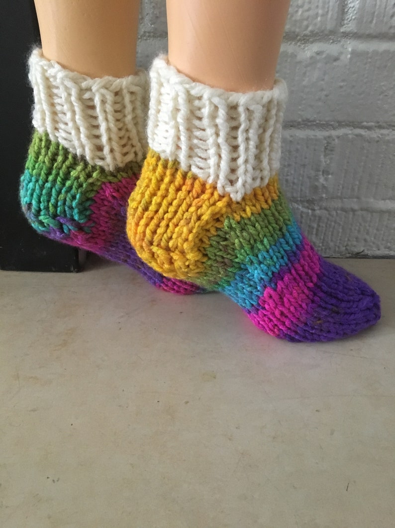 Slipper Socks, hand knitted image 2