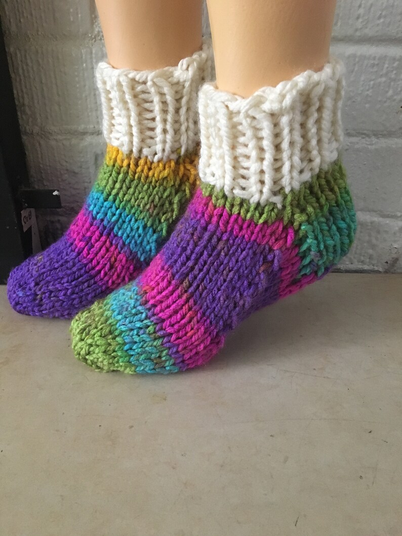 Slipper Socks, hand knitted image 4