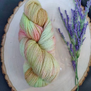 Sock weight yarn, Peruvian Highland wool, hand dyed, cold wash, Happy Easter/ 440 yards, Free shipping!