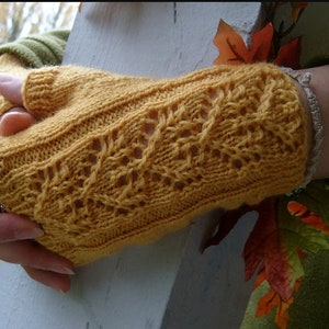 Five Gables, fingerless glove pattern, PDF ONLY