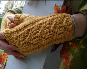 Five Gables, fingerless glove pattern, PDF ONLY