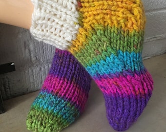 Slipper Socks, hand knitted