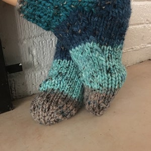 Slipper Socks, hand knitted