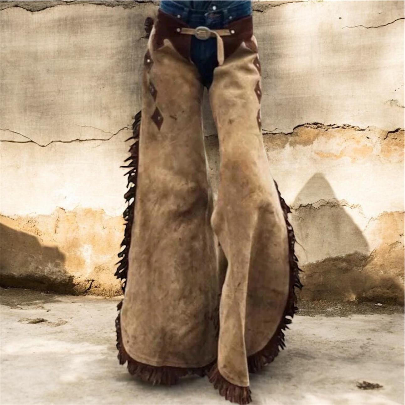 Ensemble Veste Et Chaps Western Pour Femme - Ultra Daim - Sandra Wiedrich's Custom Designs
